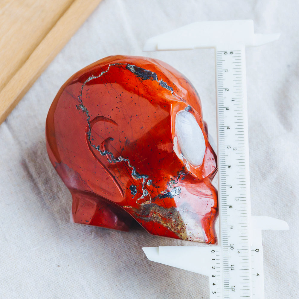 Red Jasper Alien Skull