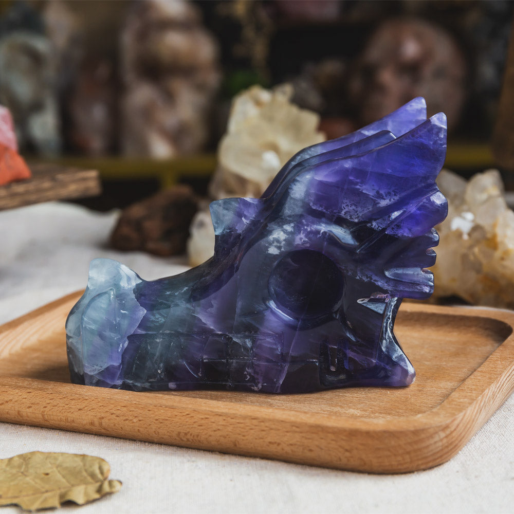 Fluorite Dragon Head