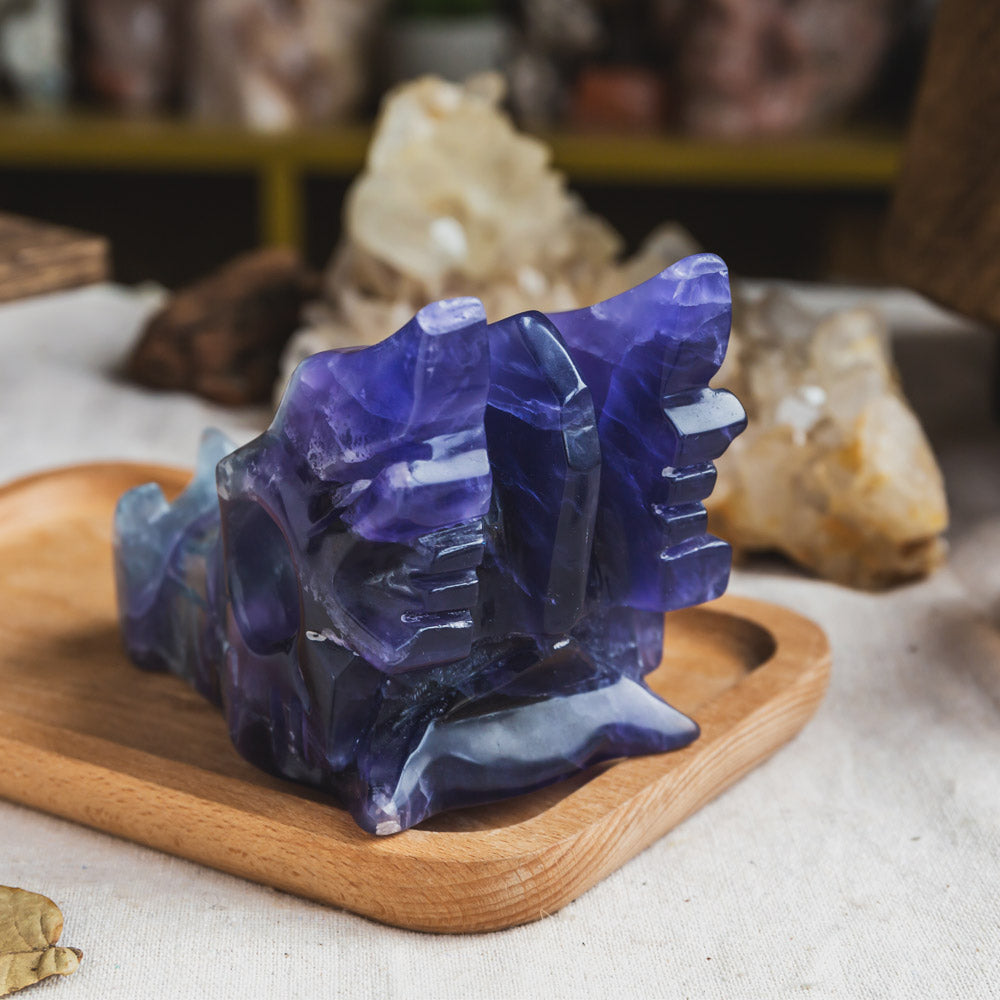 Fluorite Dragon Head