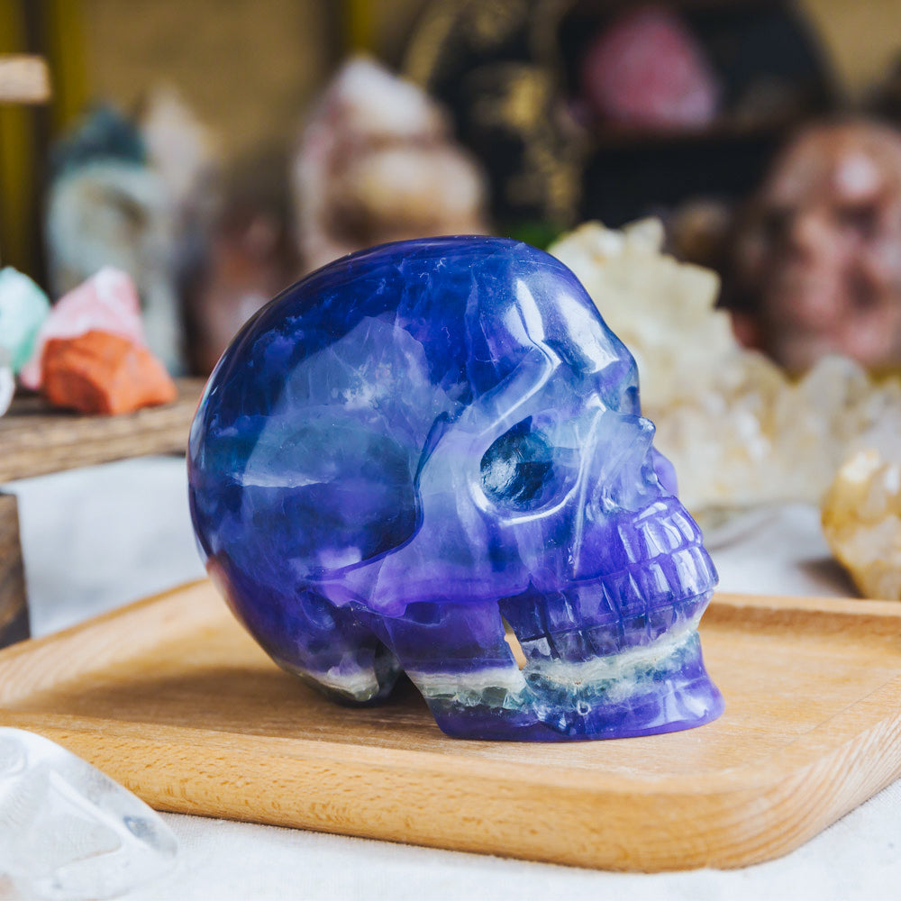 4" Fluorite Skull