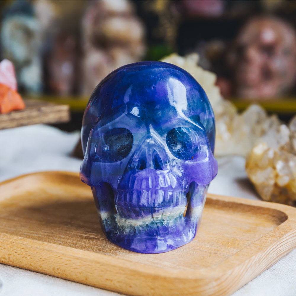 4" Fluorite Skull