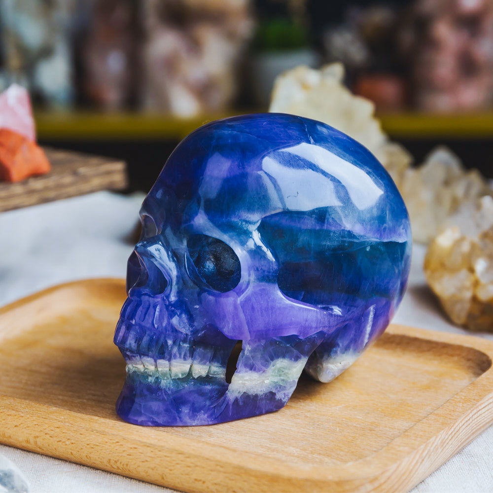 4" Fluorite Skull