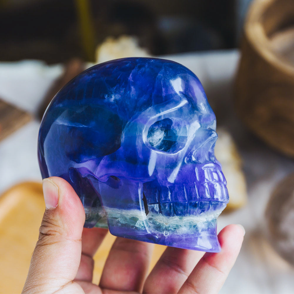 4" Fluorite Skull