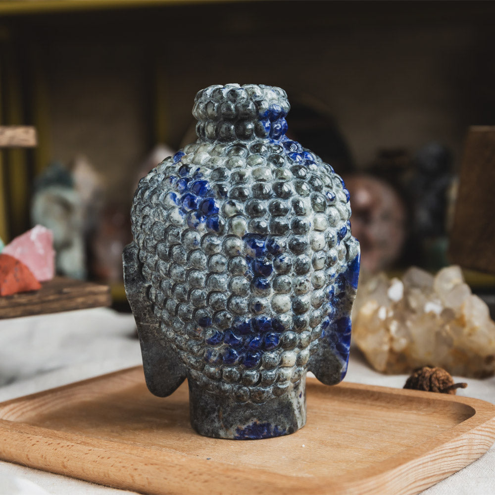 Sodalite Buddha Head