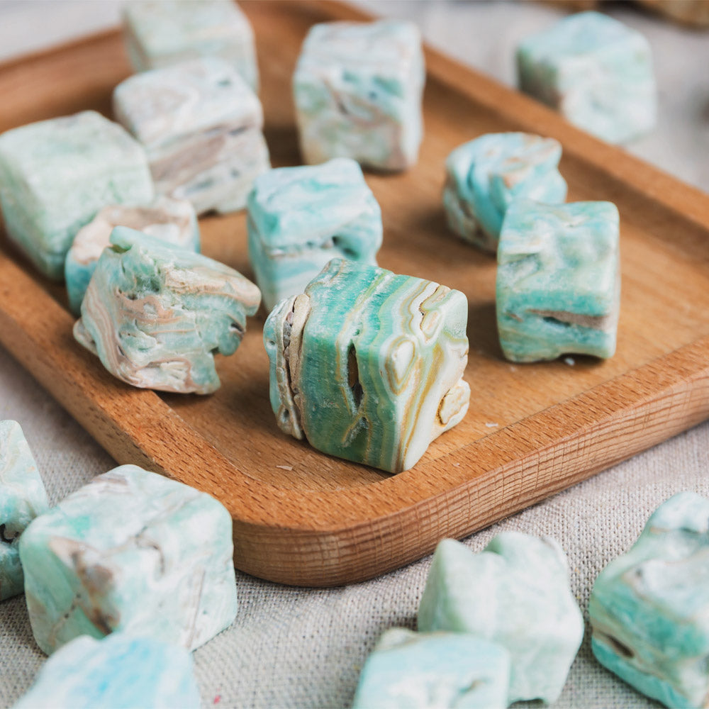 Blue Aragonite Cube