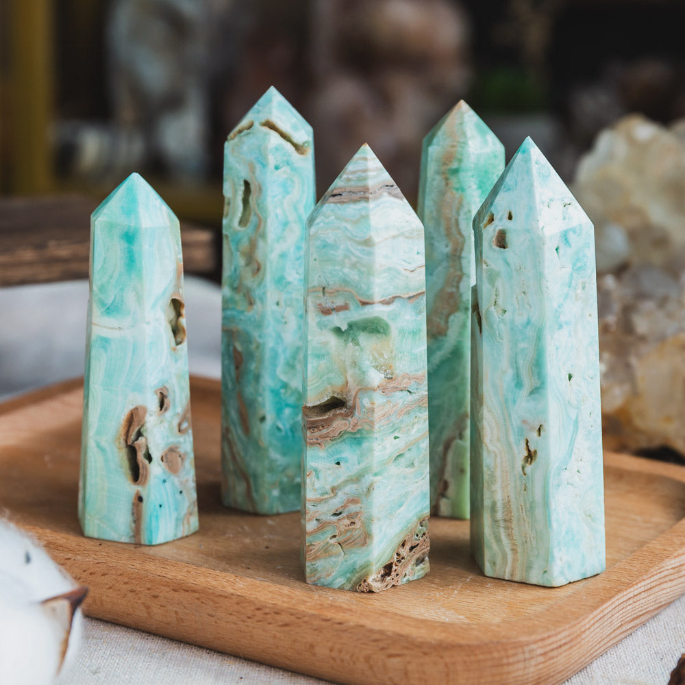 Blue Aragonite Point