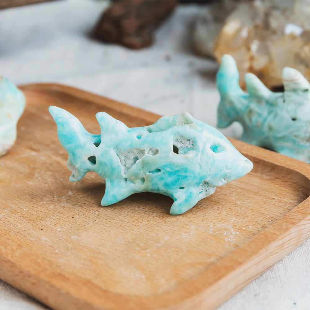 Blue Aragonite Shark