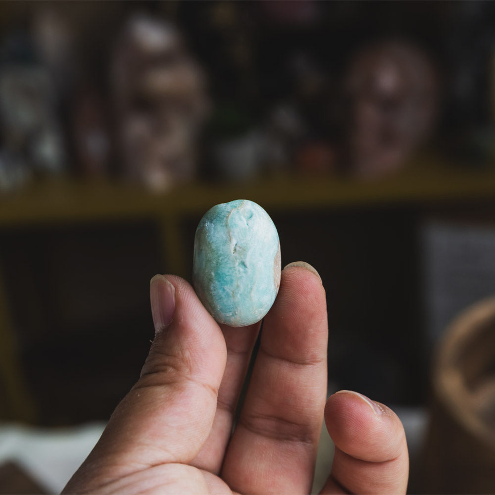 Blue Aragonite Tumbled Stone