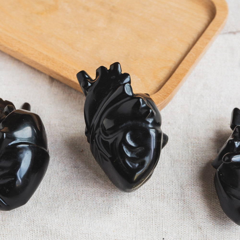 Black Obsidian Human Heart