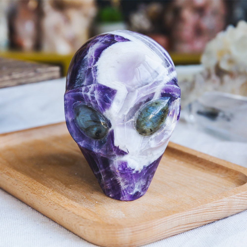 Dream Amethyst Alien Skull