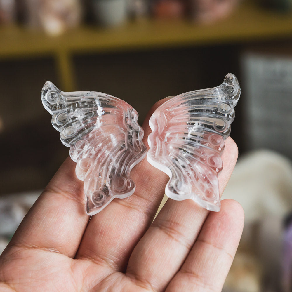 Clear Quartz Butterfly Wing