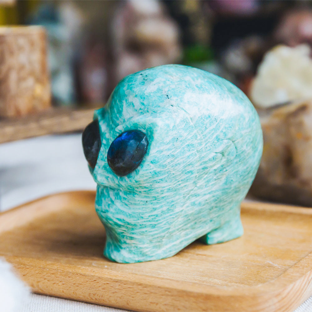 Amazonite Alien Skull