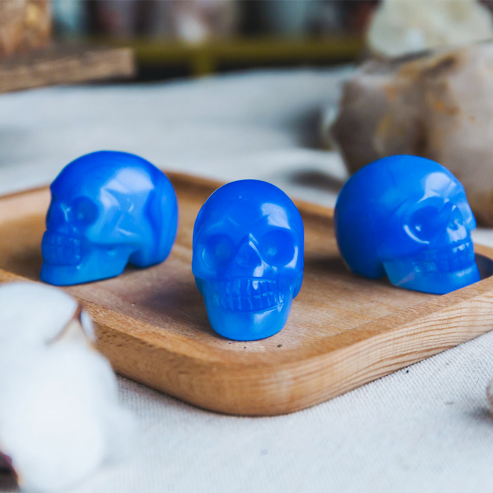 1.5" Blue Opal Skull