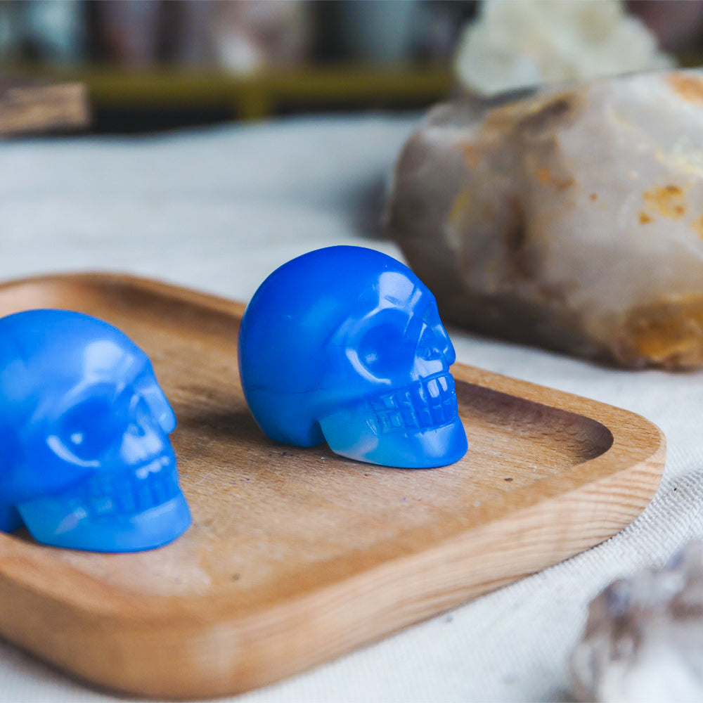 1.5" Blue Opal Skull