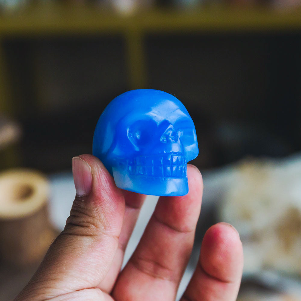 1.5" Blue Opal Skull