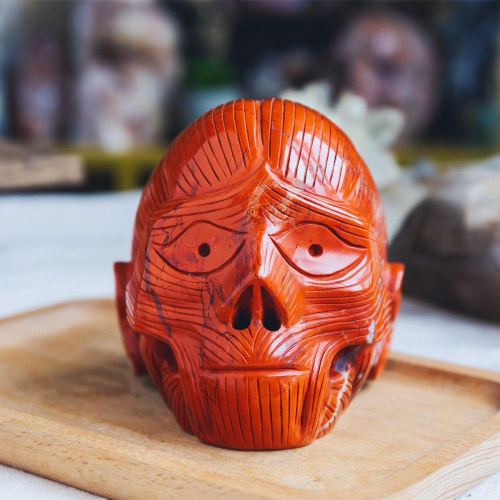 Red Jasper Skull