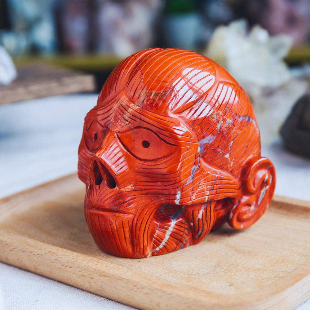 Red Jasper Skull