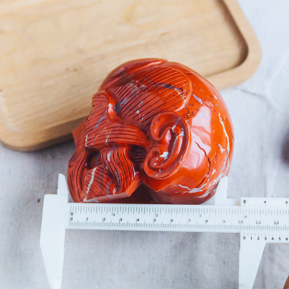 Red Jasper Skull