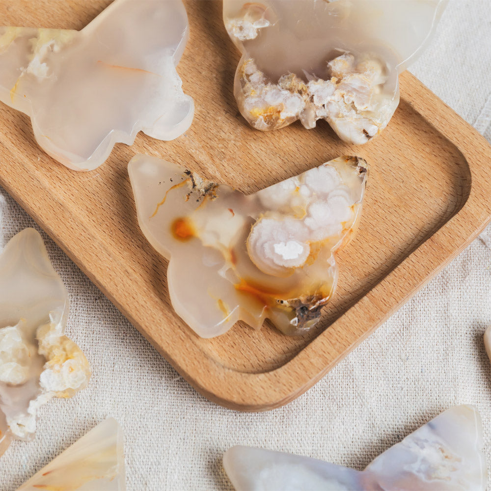 Flower Agate Butterfly