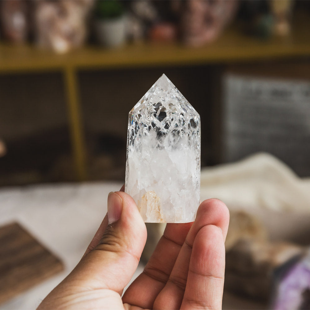 Ice Clear Quartz Point