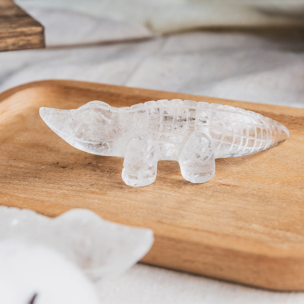 Clear Quartz Crocodile