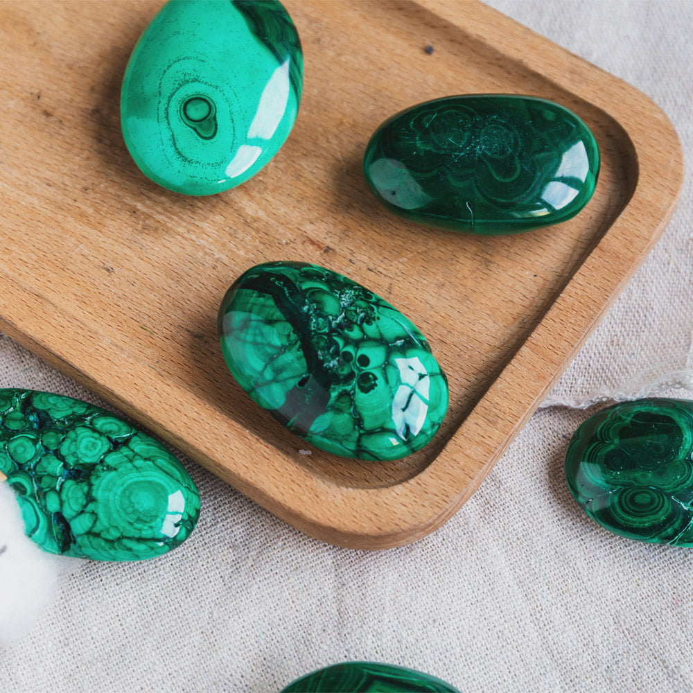 Malachite Palm Stone