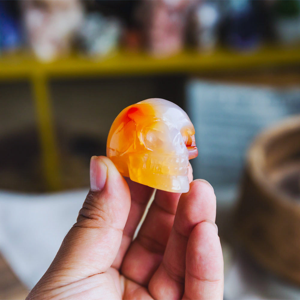 1.5" Carnelian Skull