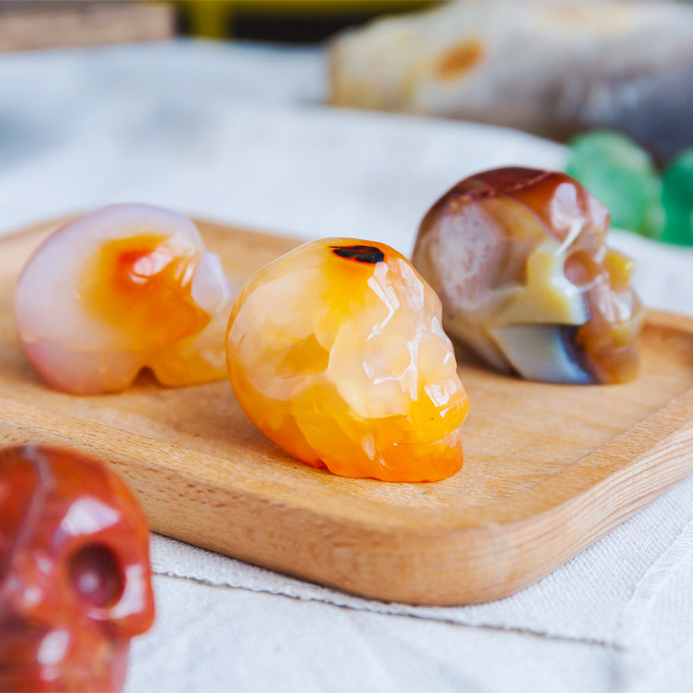 1.5" Carnelian Skull