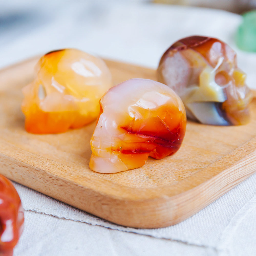 1.5" Carnelian Skull