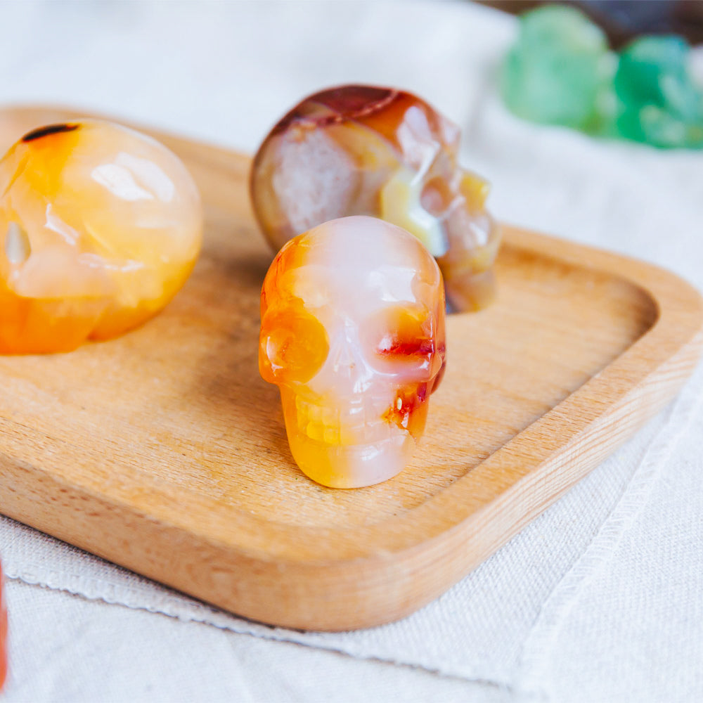 1.5" Carnelian Skull