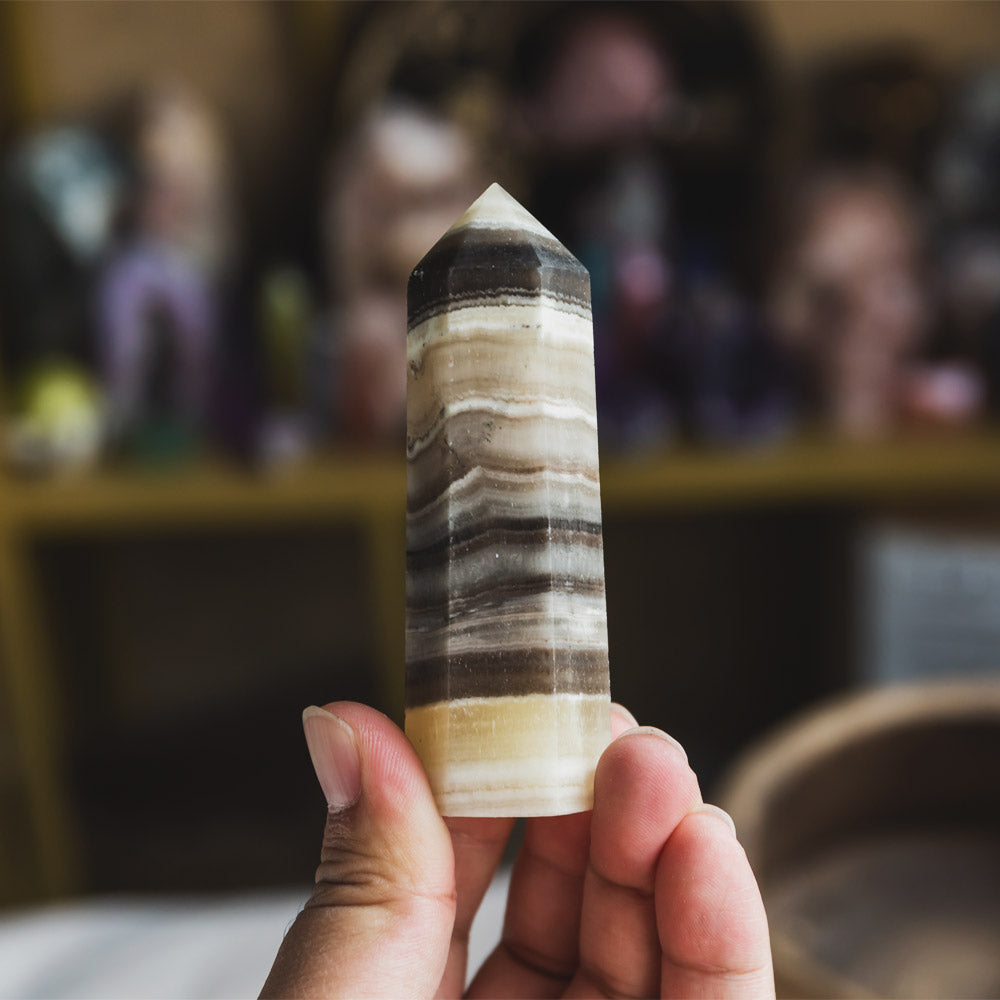 Zebra Calcite Point