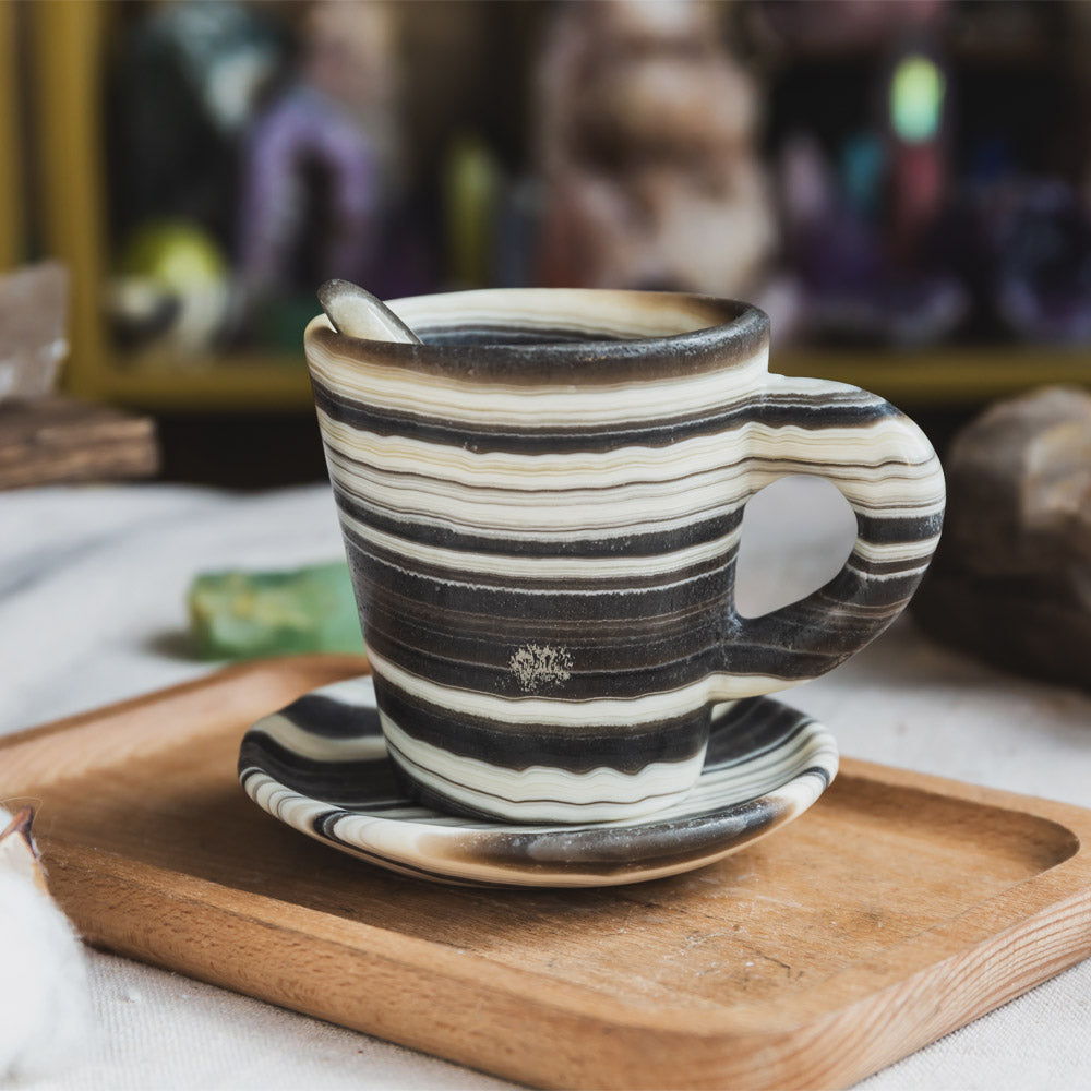 Zebra Calcite Cup