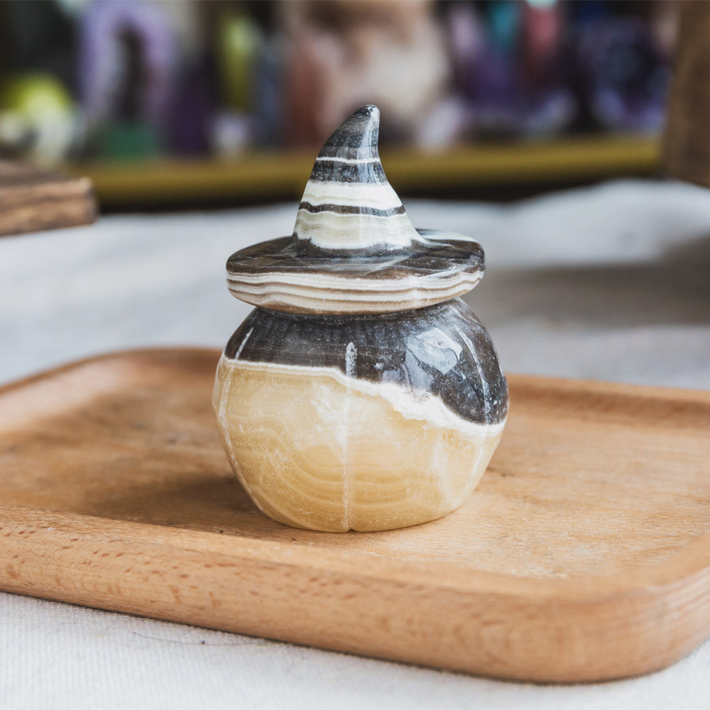 Zebra Calcite Pumpkin