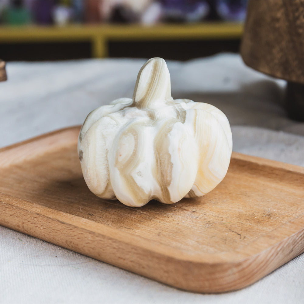 Zebra Calcite Pumpkin