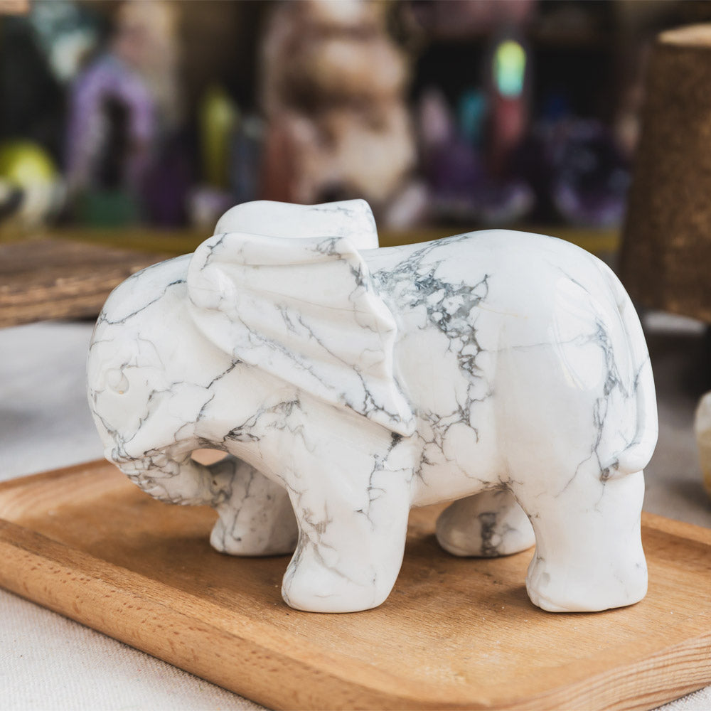 Howlite Elephant