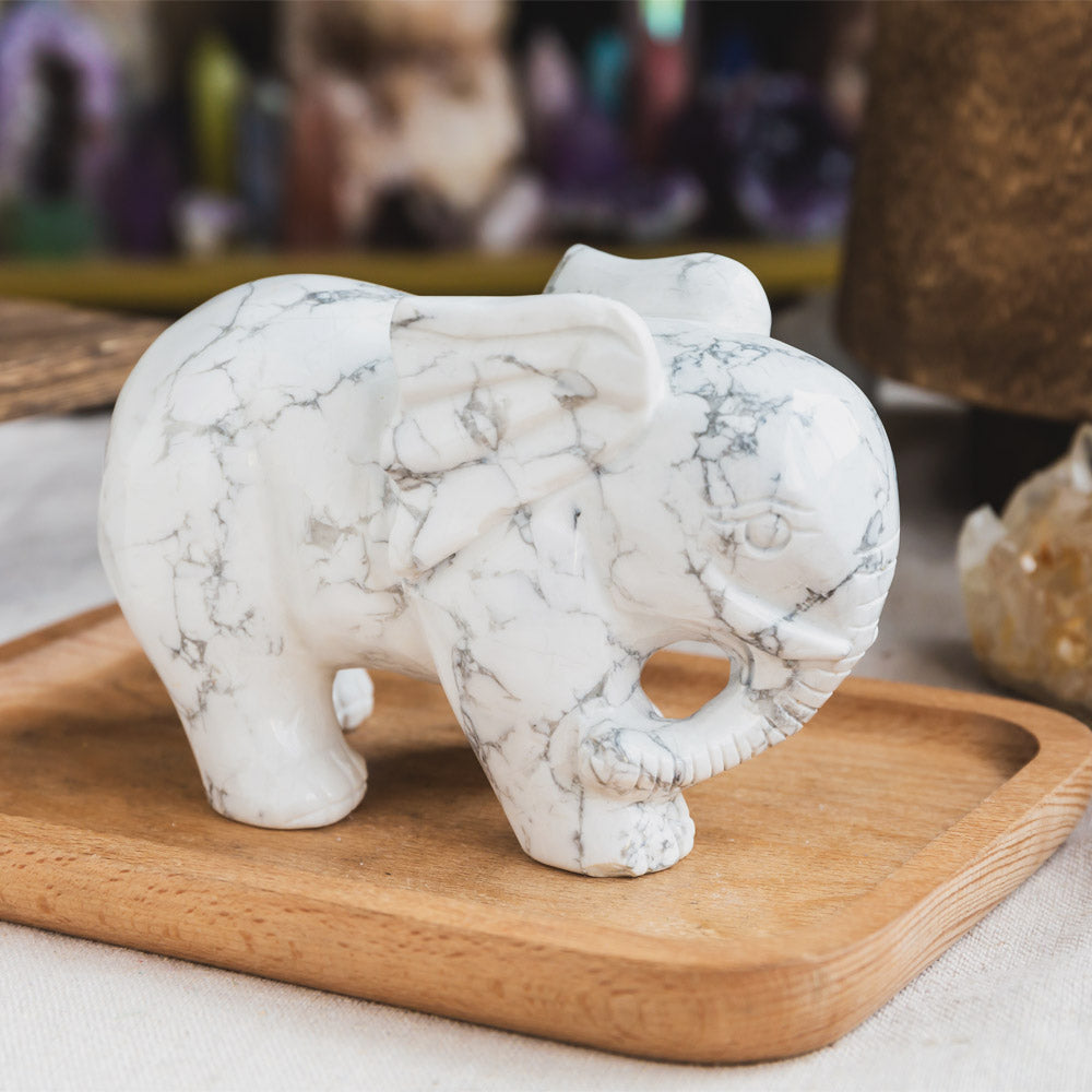 Howlite Elephant