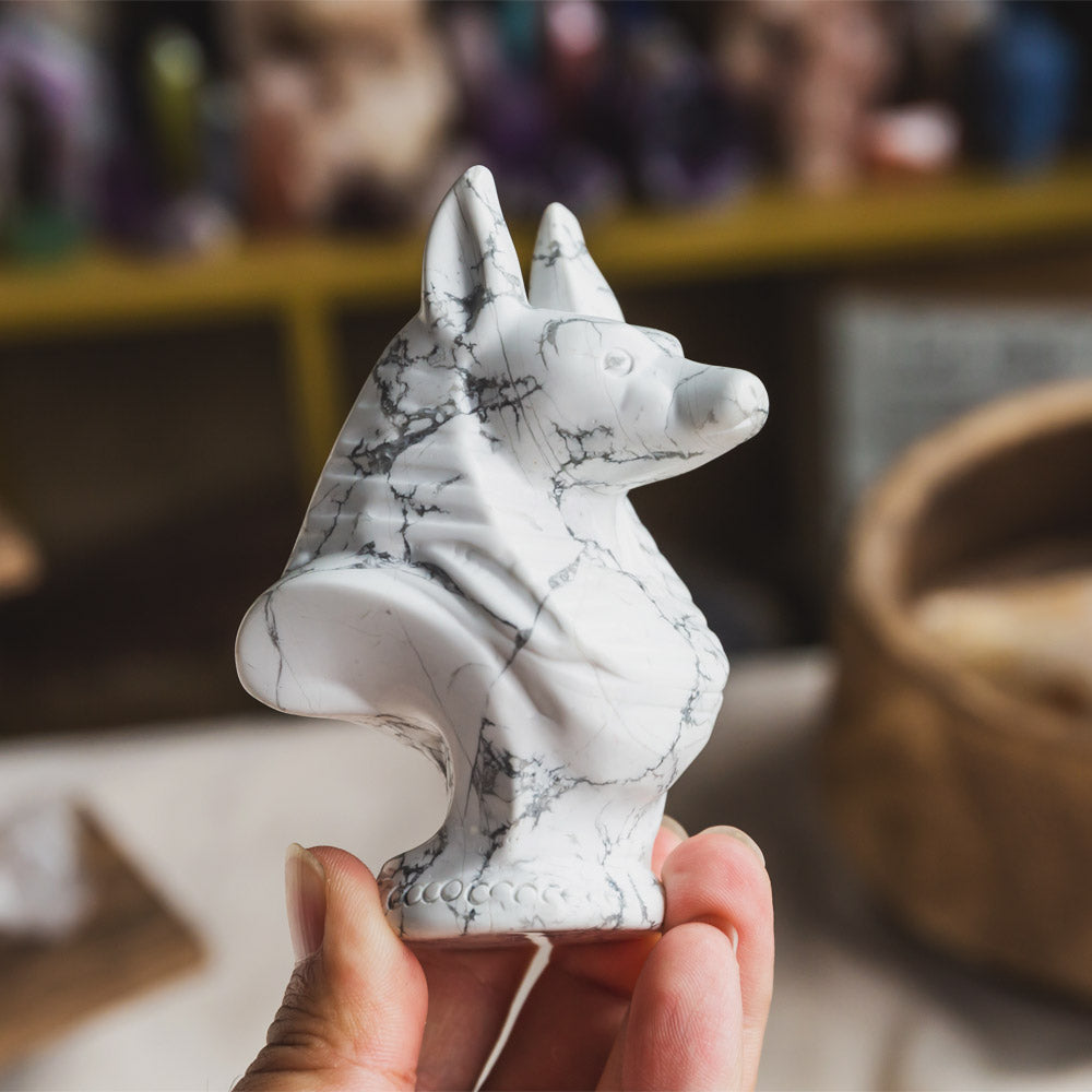 Howlite Anubis