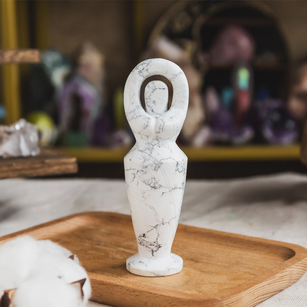 Howlite Yoga Goddess