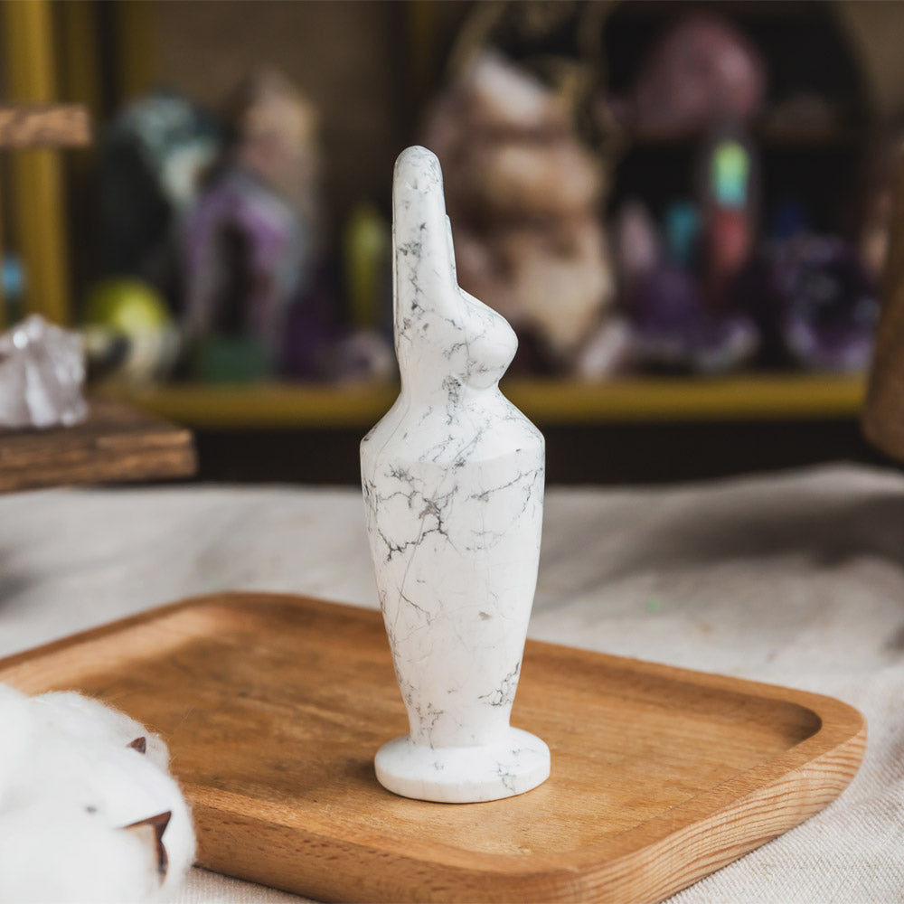 Howlite Yoga Goddess