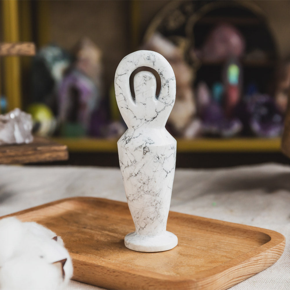 Howlite Yoga Goddess