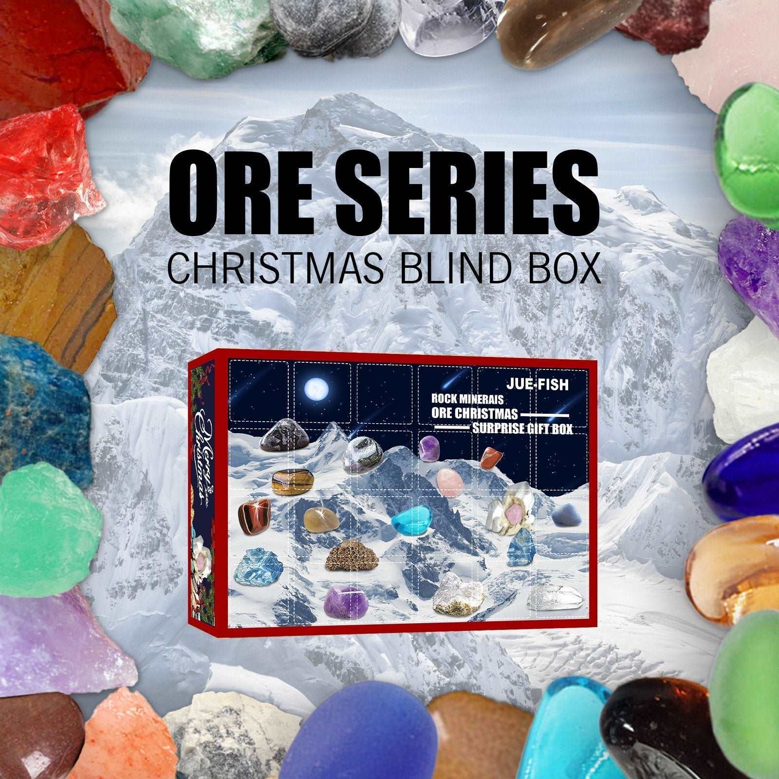 24 pces ore christmas advent calendar blind box package toys funny 24 days countdown childhood education advent toys easy to use