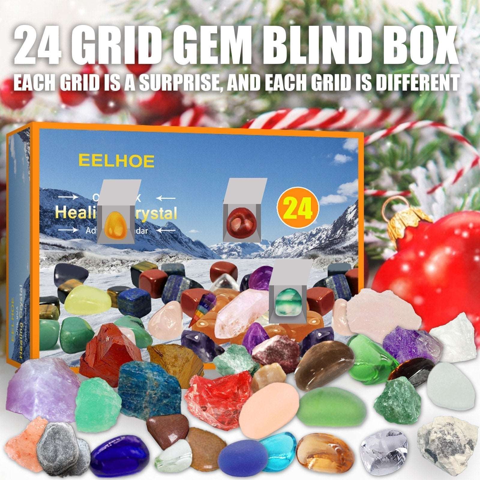 24 pces ore christmas advent calendar blind box package toys funny 24 days countdown childhood education advent toys easy to use