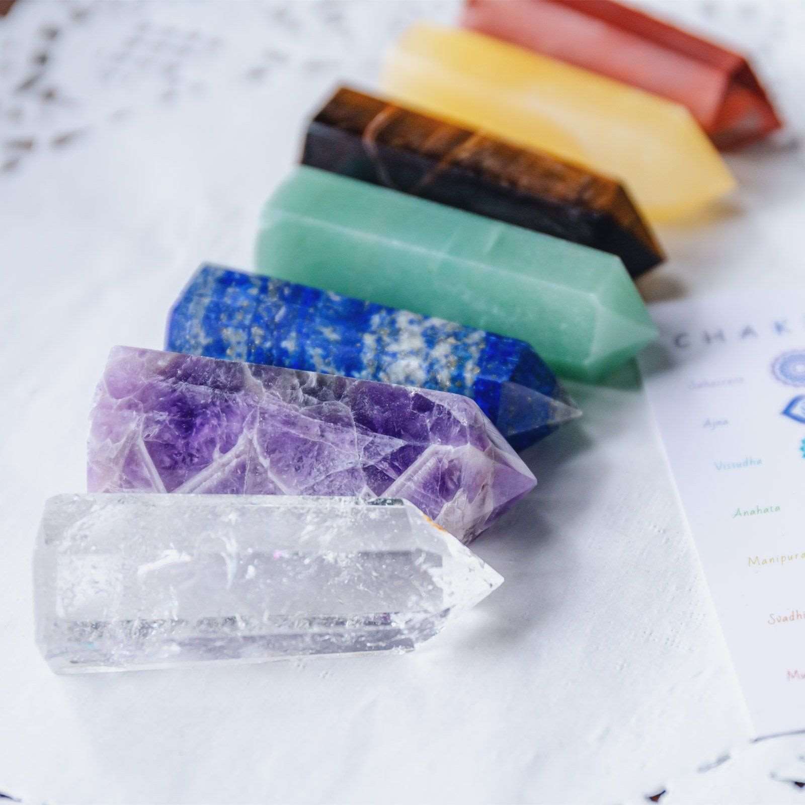 7 Chakra Crystal Wands Box