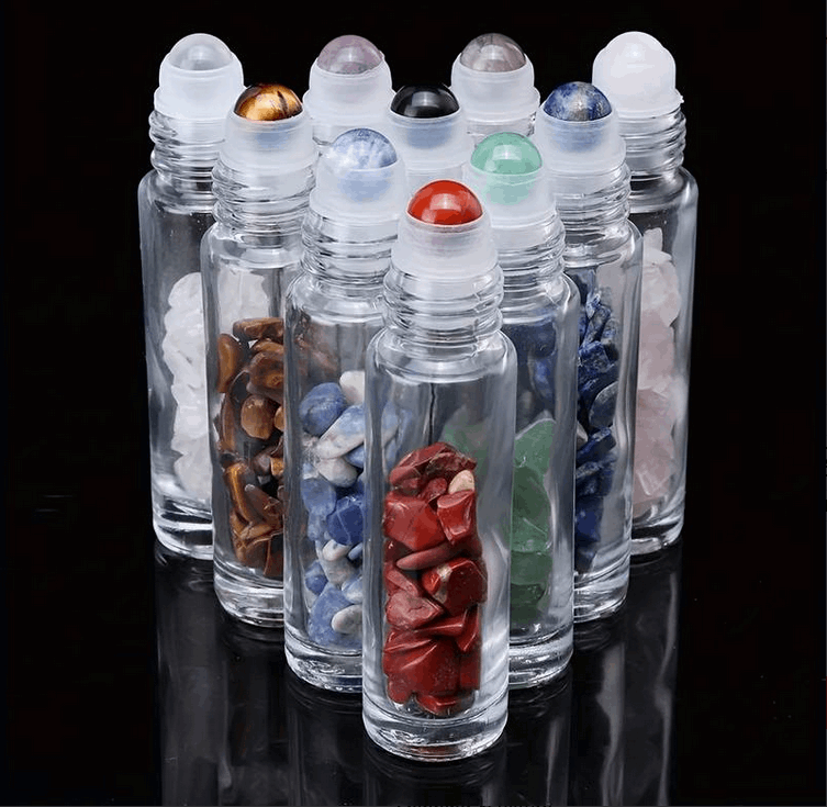 10pcs Clear Glass Roller Bottles