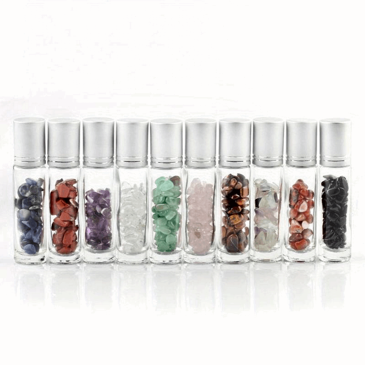 10pcs Clear Glass Roller Bottles