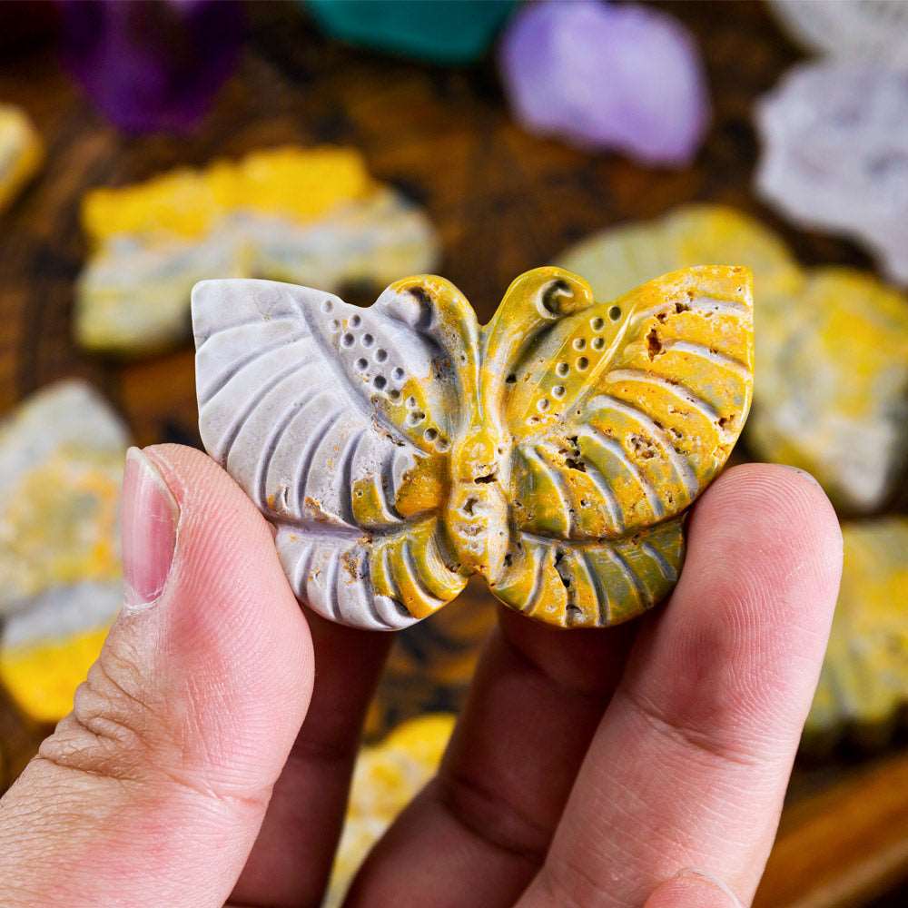 2'' Maligano Jasper Butterfly