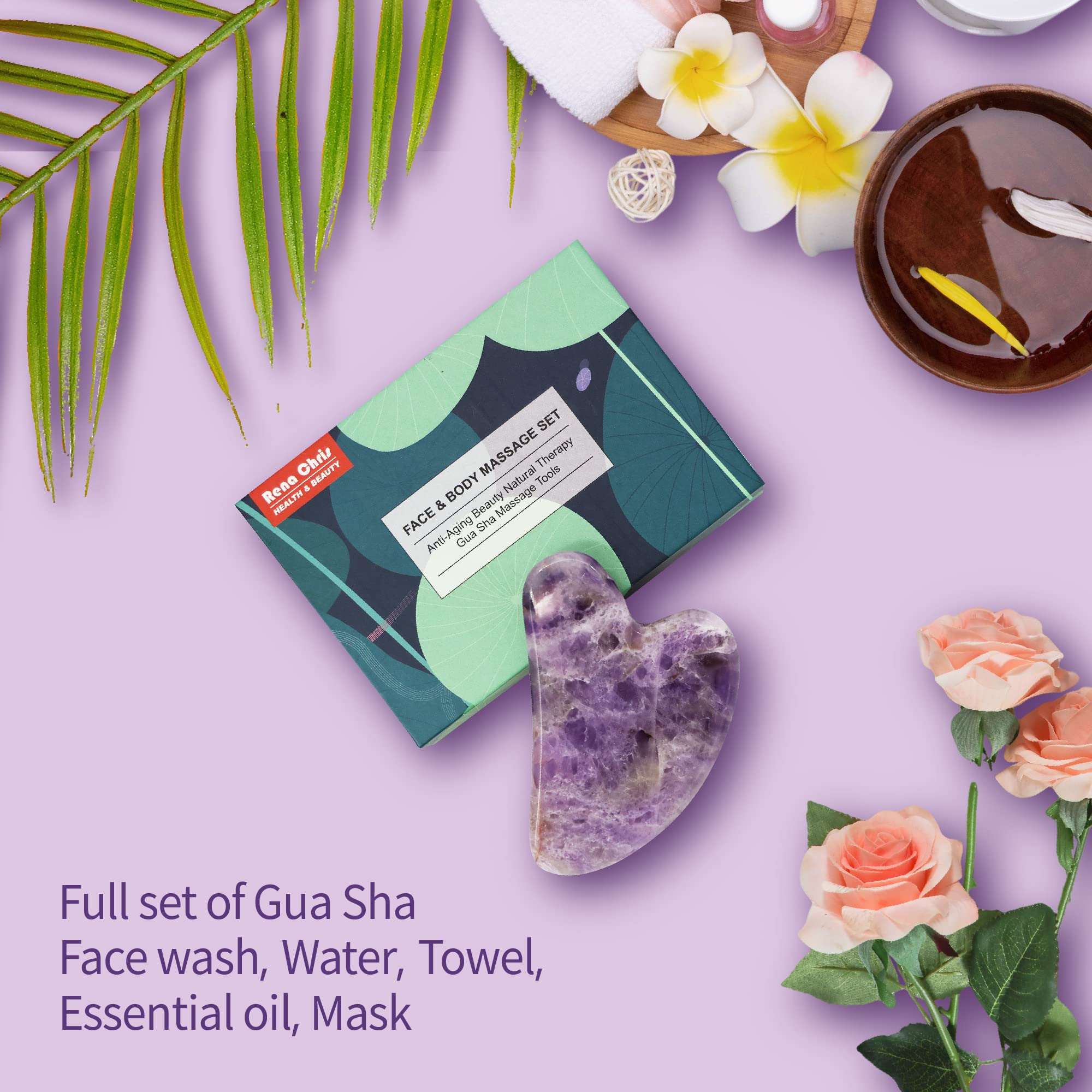 Amethyst-Gua Sha Face Massager