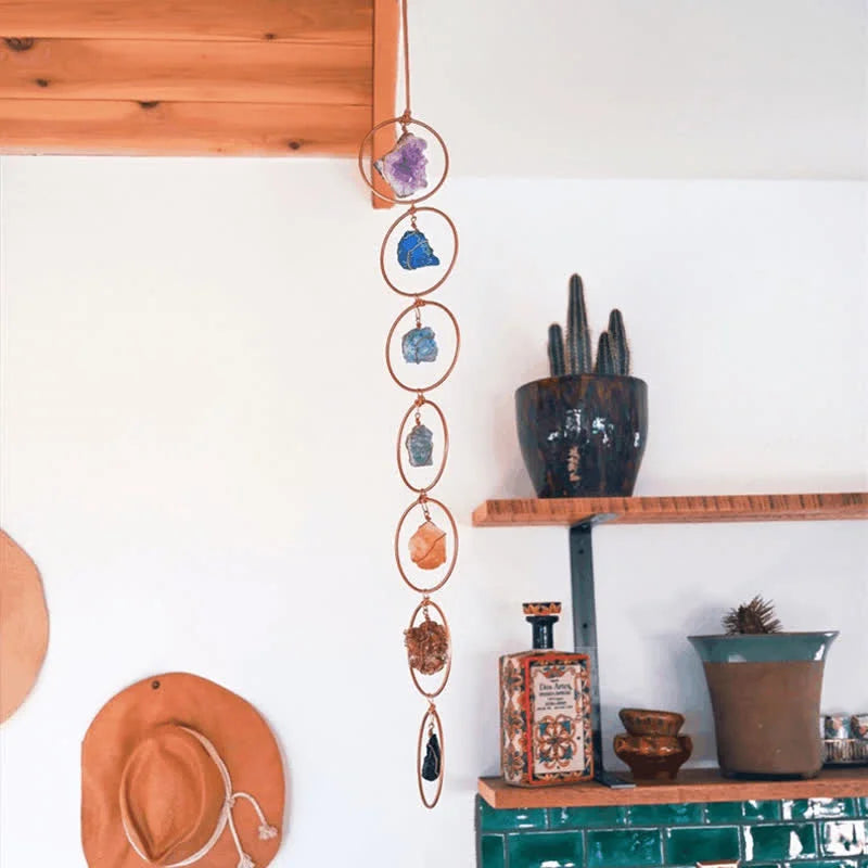 Chakra Raw Crysta Gemstone Wall Decor