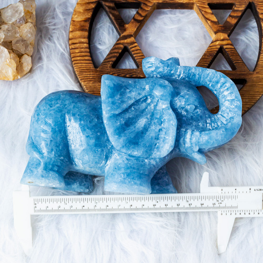 Blue Calcite Elephant