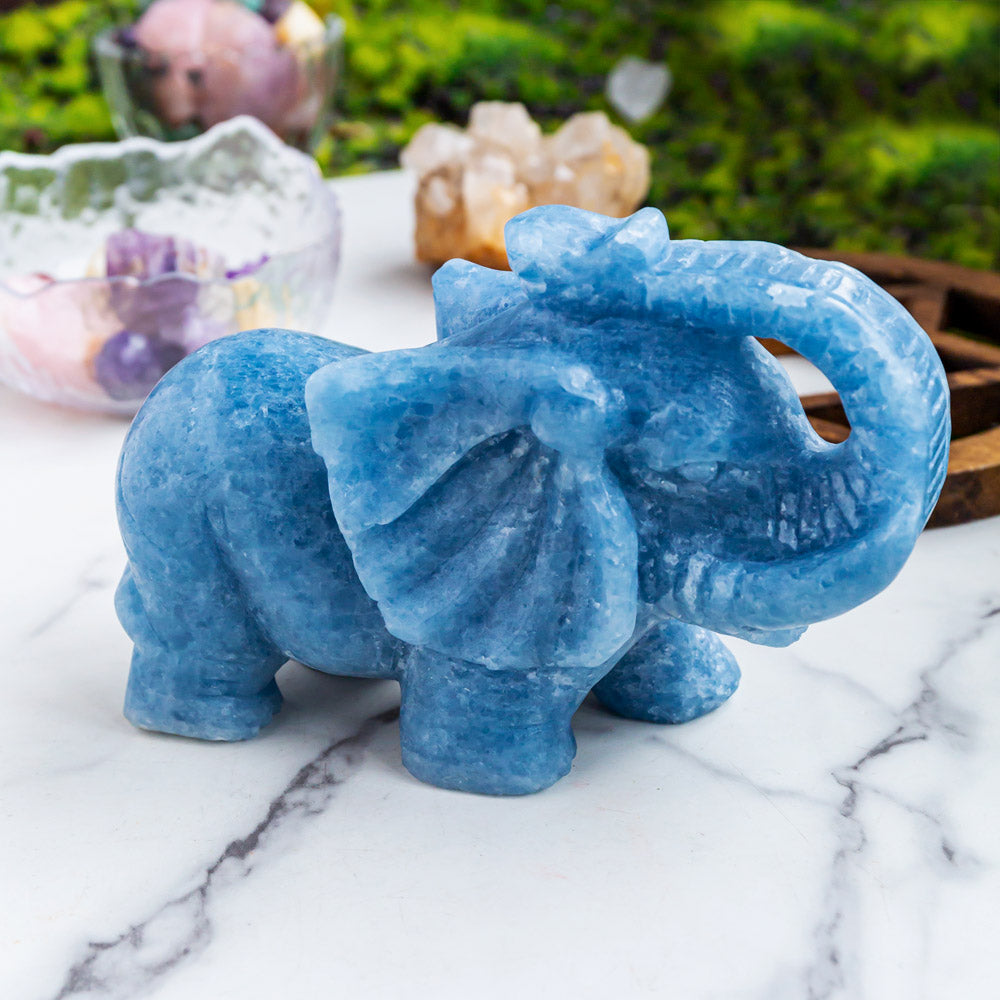 Blue Calcite Elephant